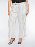 Striped trousers with sash at the waist image number 1