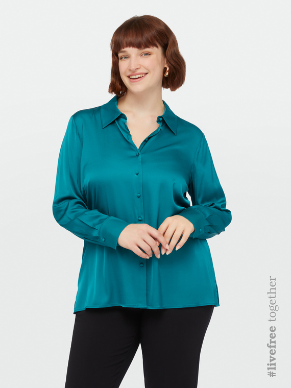 Chemise en satin de viscose LENZING™ ECOVERO™