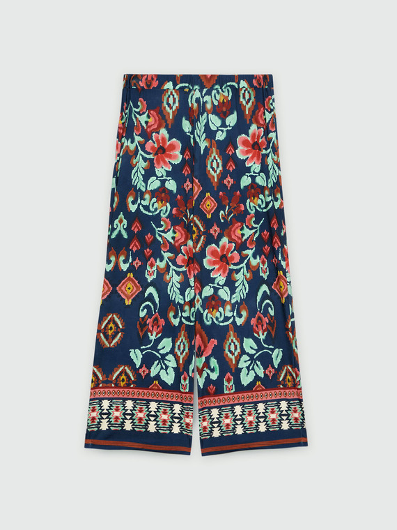 Printed palazzo trousers