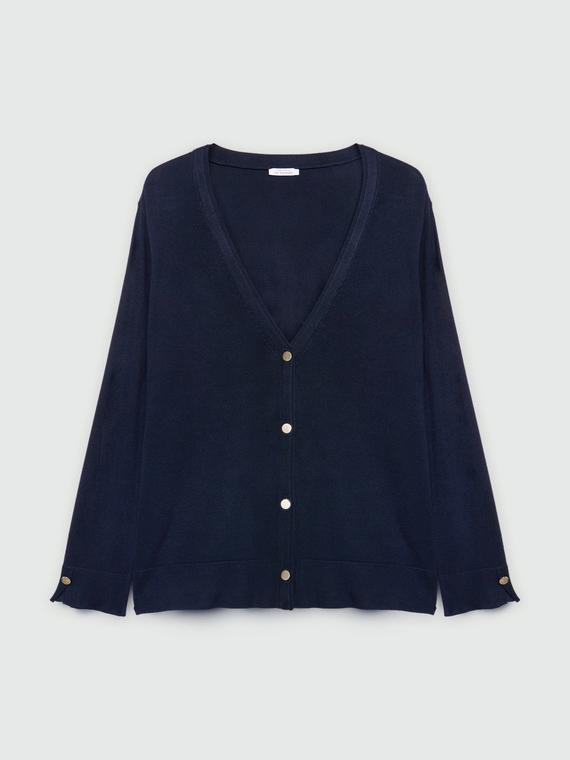 LENZING™ ECOVERO™ viscose cardigan with buttons