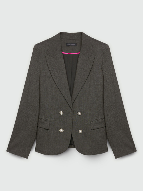 Grau melierter Blazer