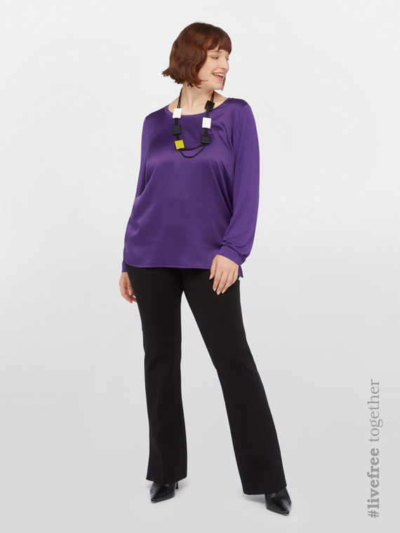 LENZING™ ECOVERO™ viscose flared trousers