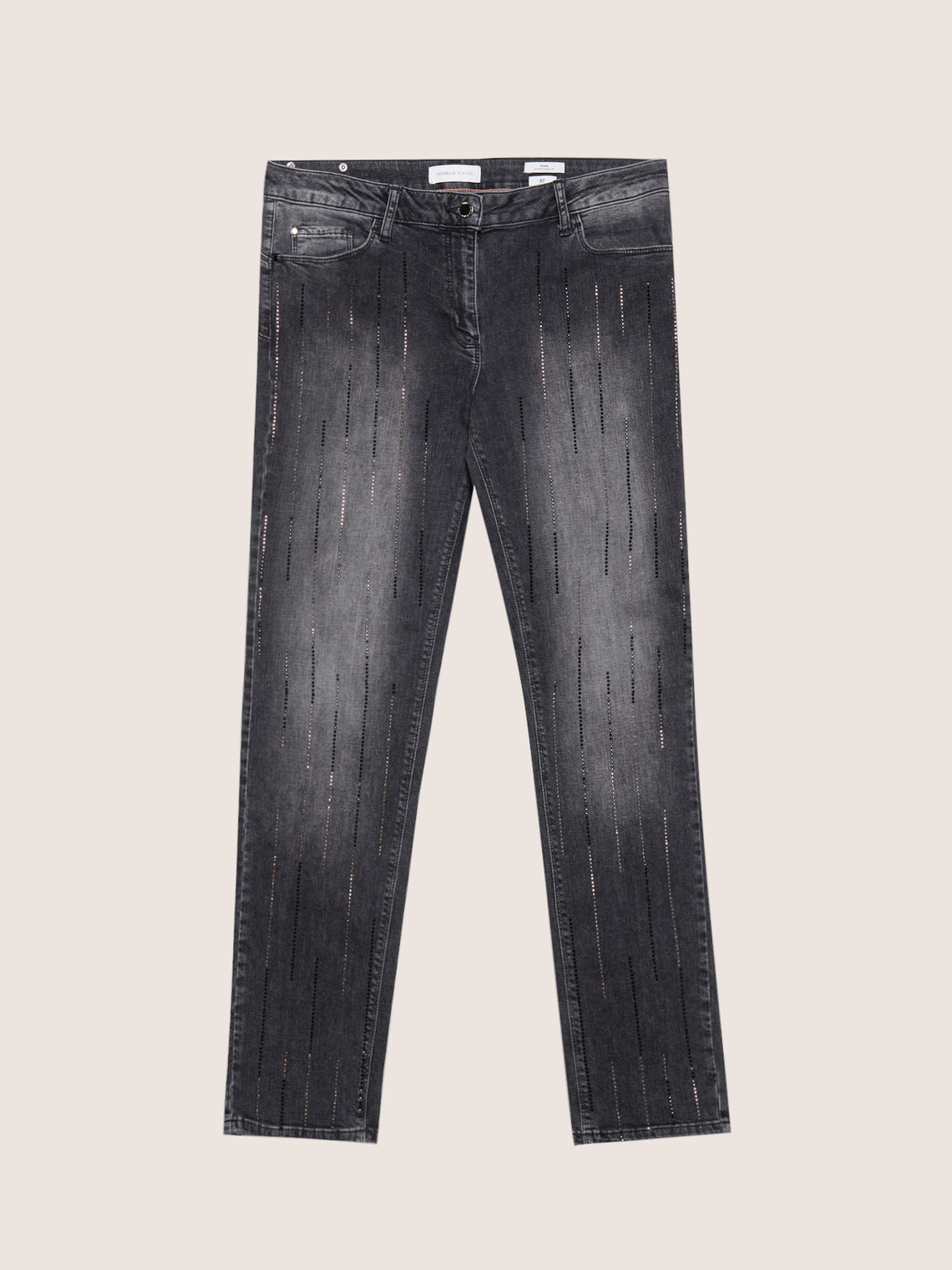 Schwarze Skinny Jeans Mit Kristallen At