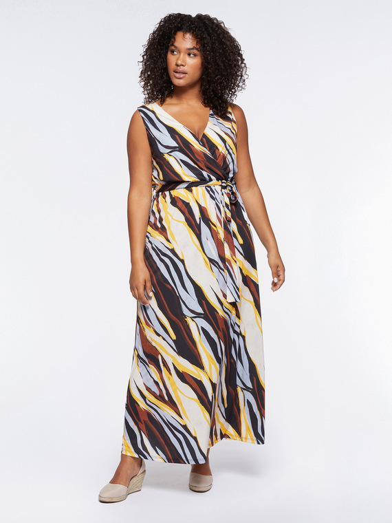 Long zebra print dress