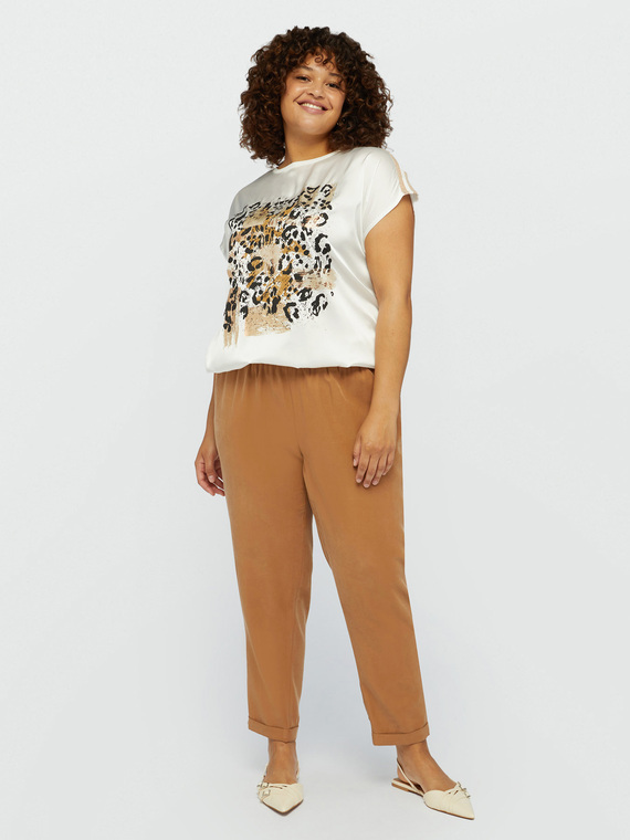 T-shirt con stampa animalier