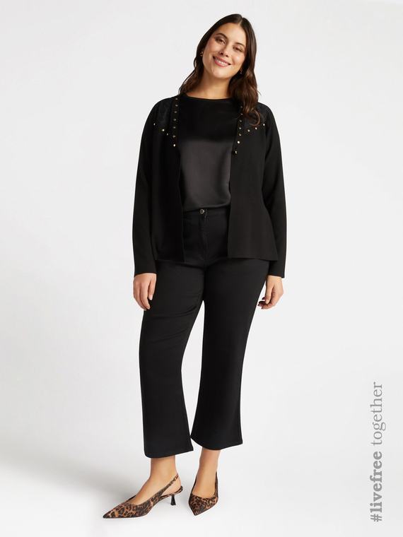 Jeans kick flare total black
