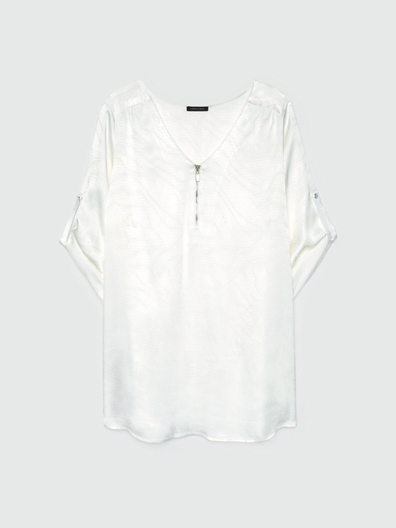 Blusa con cremallera delantera