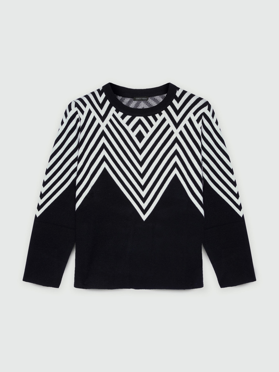 Maglia chevron in viscosa LENZING ECOVERO™