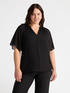 Blusa plissé con scollo a V image number 2
