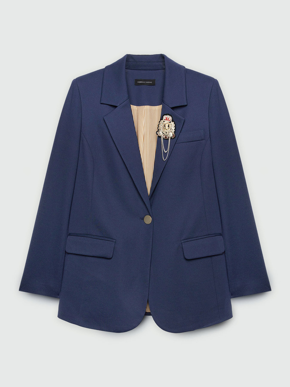 Blazer con spilla in viscosa LENZING™ ECOVERO™