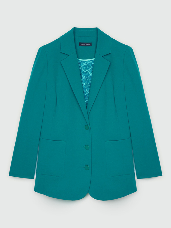 Blazer with patch pockets