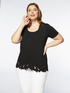 T-shirt with lace hem image number 0