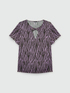 Blusa animalier con nodo image number 5