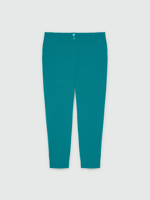 Straight-leg trousers with slanted pockets