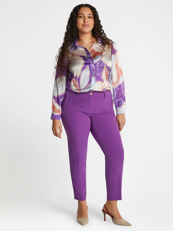 Camicia con stampa floreale all over