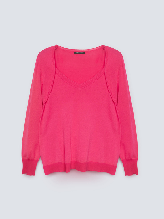 Sweetheart neckline sweater