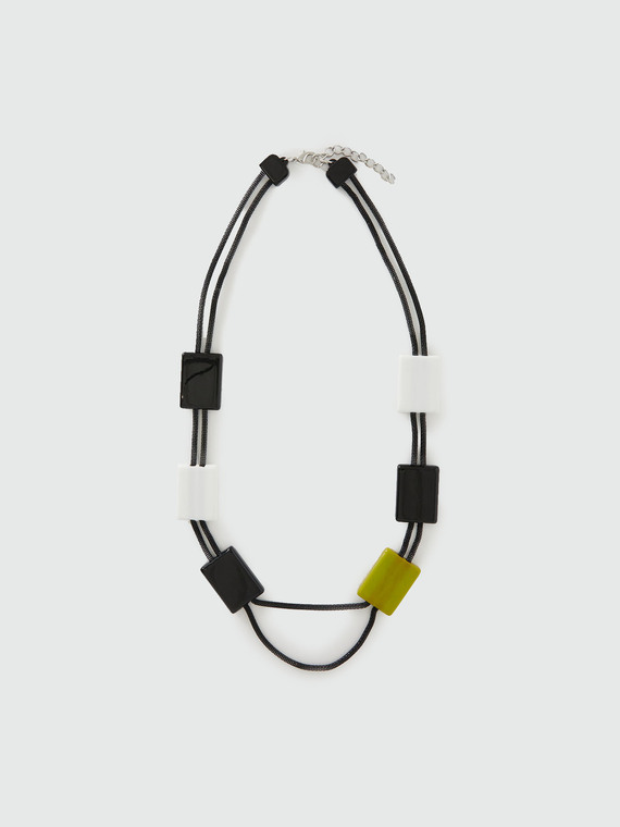 Necklace with rectangles