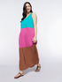 Vestito lungo colour block image number 0