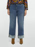 Jeans dritti straight leg con maxi risvolto image number 2