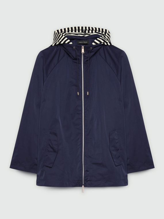 Parka con cappuccio a righe