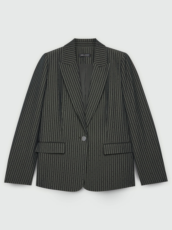 Blazer aus Nadelstreifen-Stoff