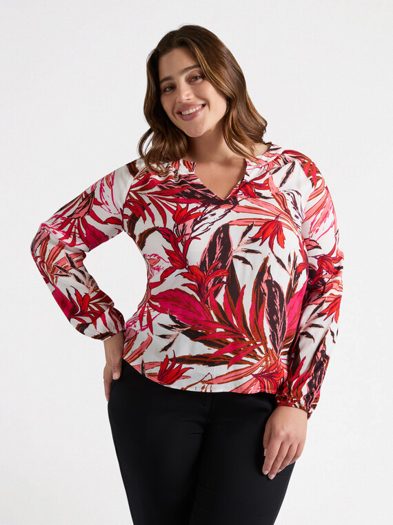 Blusa dalla stampa foliage