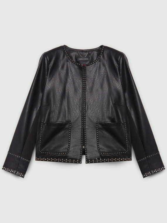 Biker jacket with studs