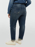 Jeans barrel con strappi e patch image number 1