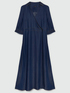 Vestito lungo incrociato davanti con fibre in TENCEL™ image number 5