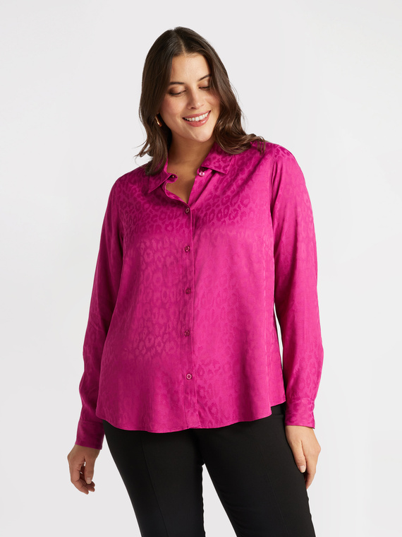 Camicia jacquard motivo animalier