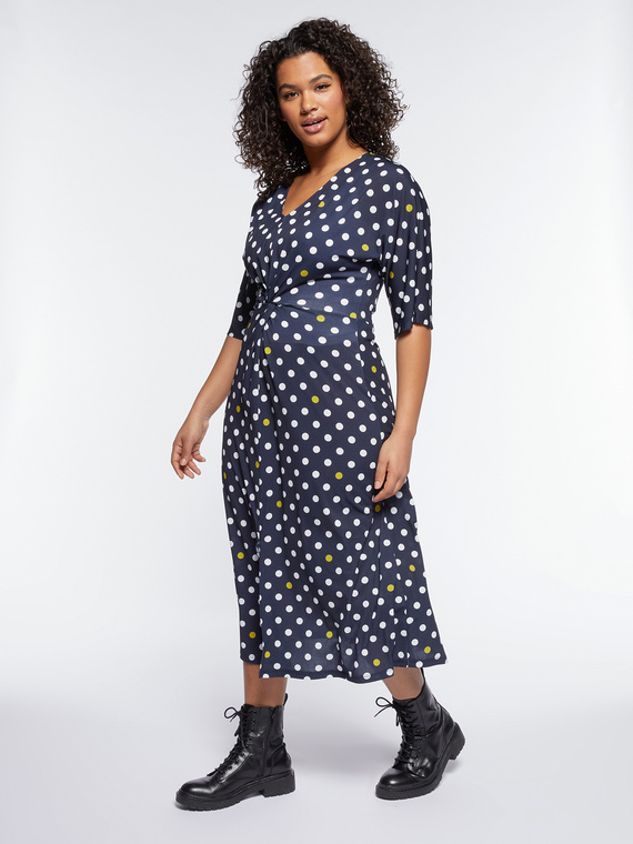 Robe en jersey à pois