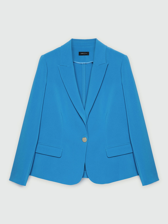 Crepe fabric blazer