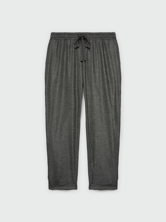 Pantaloni joggers in lurex