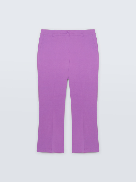 Straight-leg ankle-length trousers