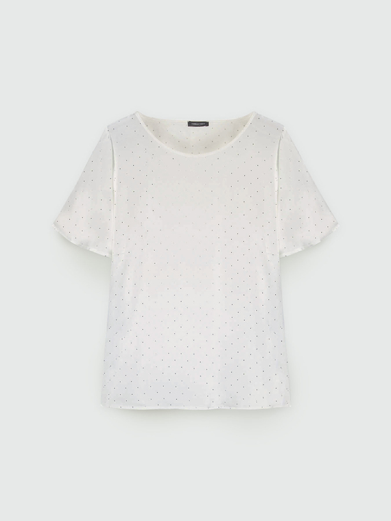 Blusa con micro borchie