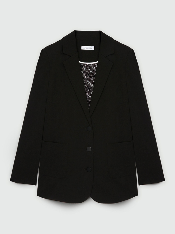 Blazer with patch pockets