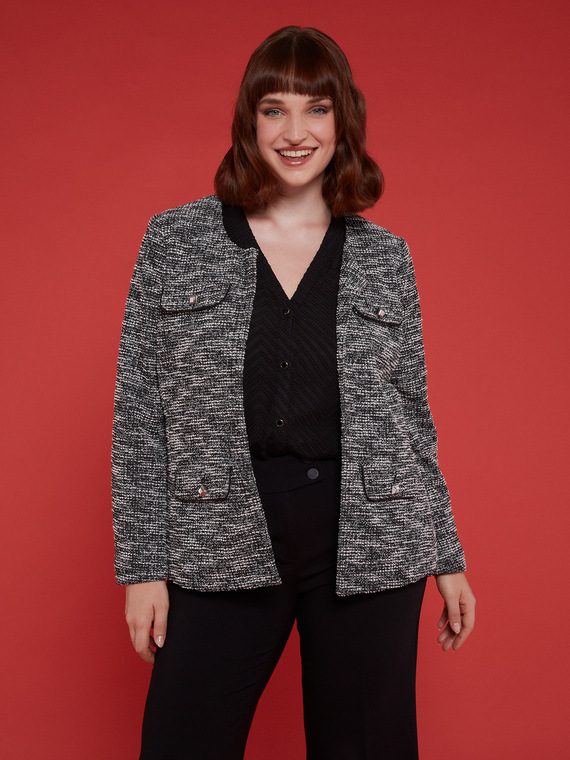 Bouclé fabric jacket