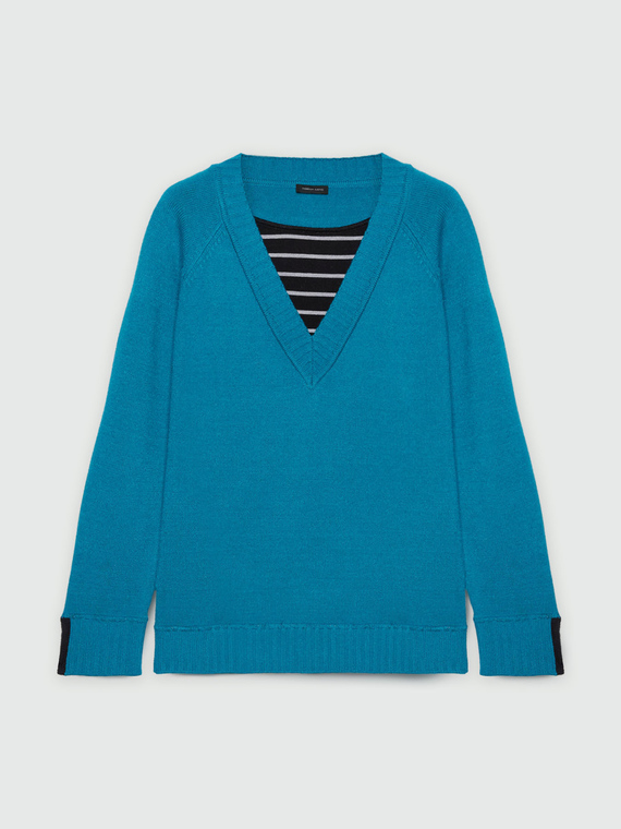 LENZING™ ECOVERO™ viscose sweater with stripes