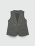 Gilet in tessuto grigio mélange image number 6