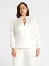 Camicia con cut out a goccia e colletto ricamato image number 0