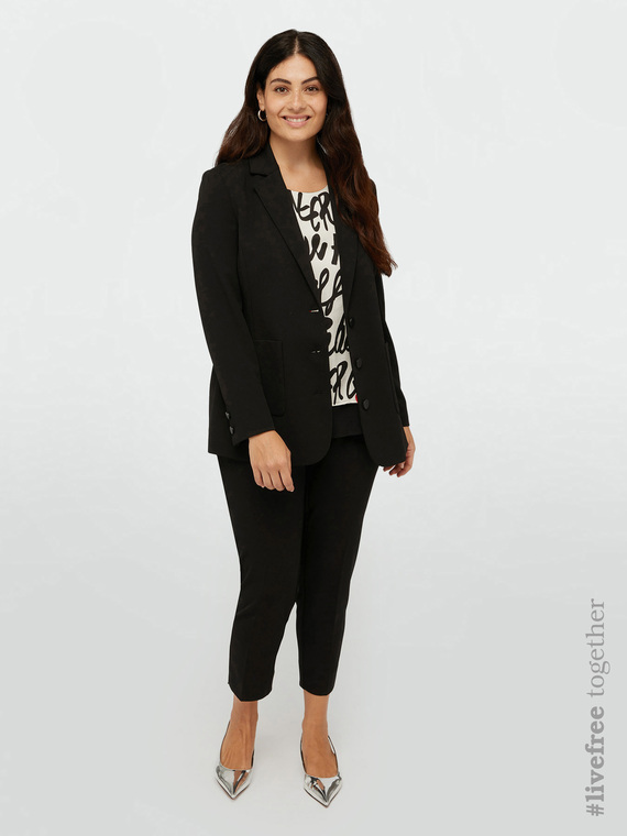 Blazer with patch pockets