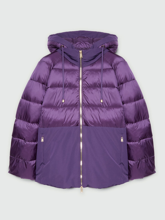 Dual-fabric down jacket with Sorona® Aura padding