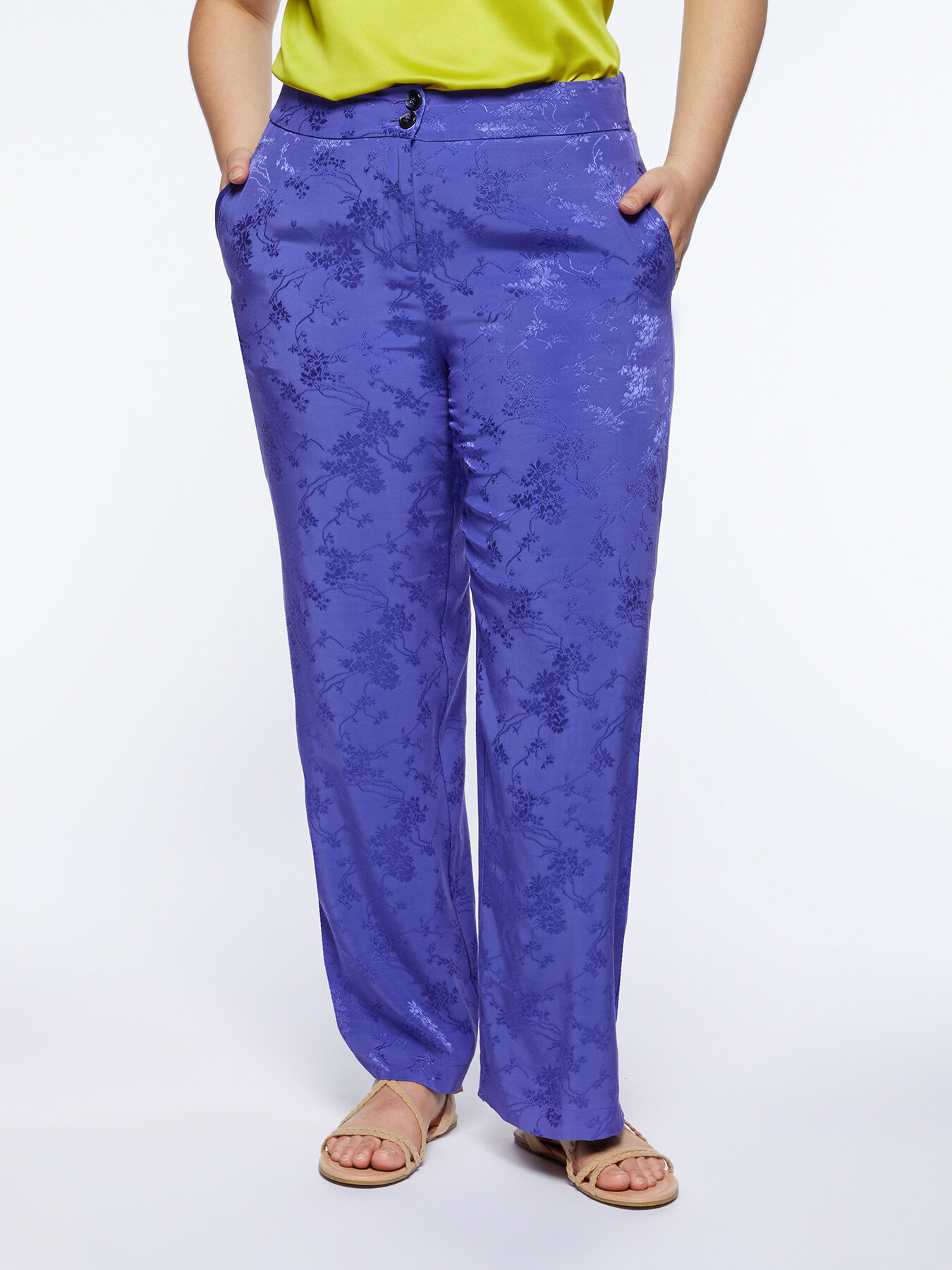 Pantaloni in tessuto jacquard image number 0