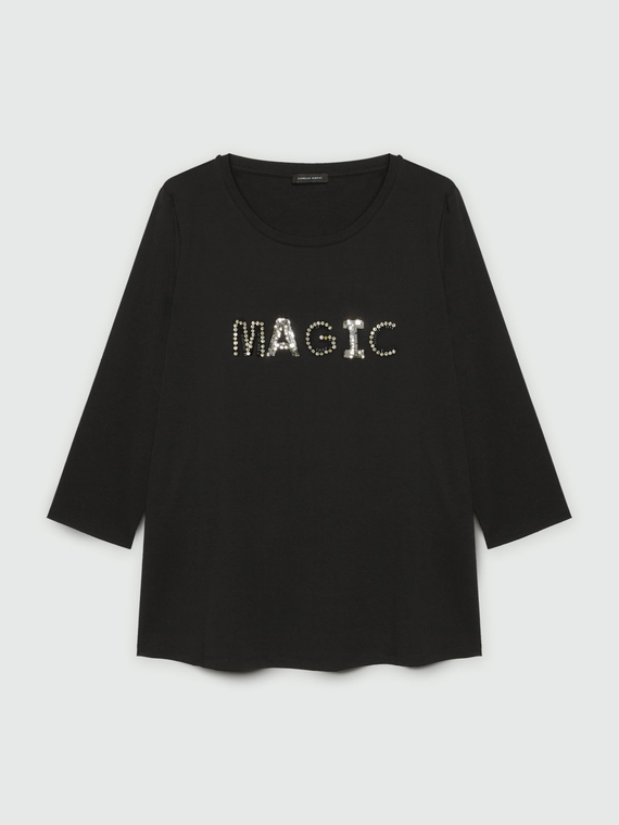 T-shirt con scritta Magic