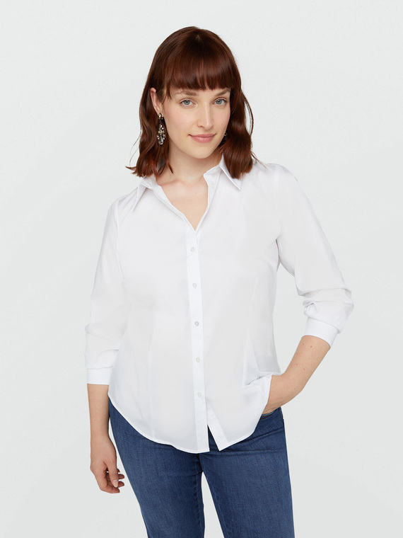 Camicia bianca in popeline