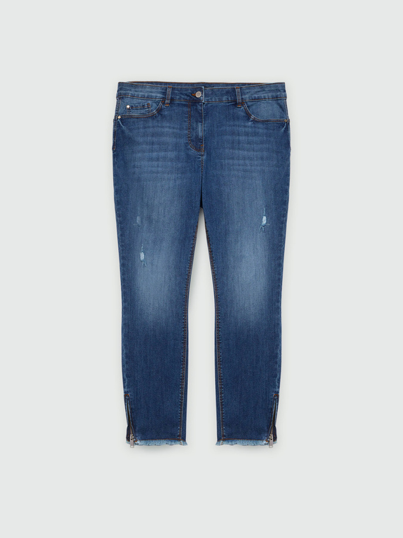 Jeans skinny push up modello Giada con strappi