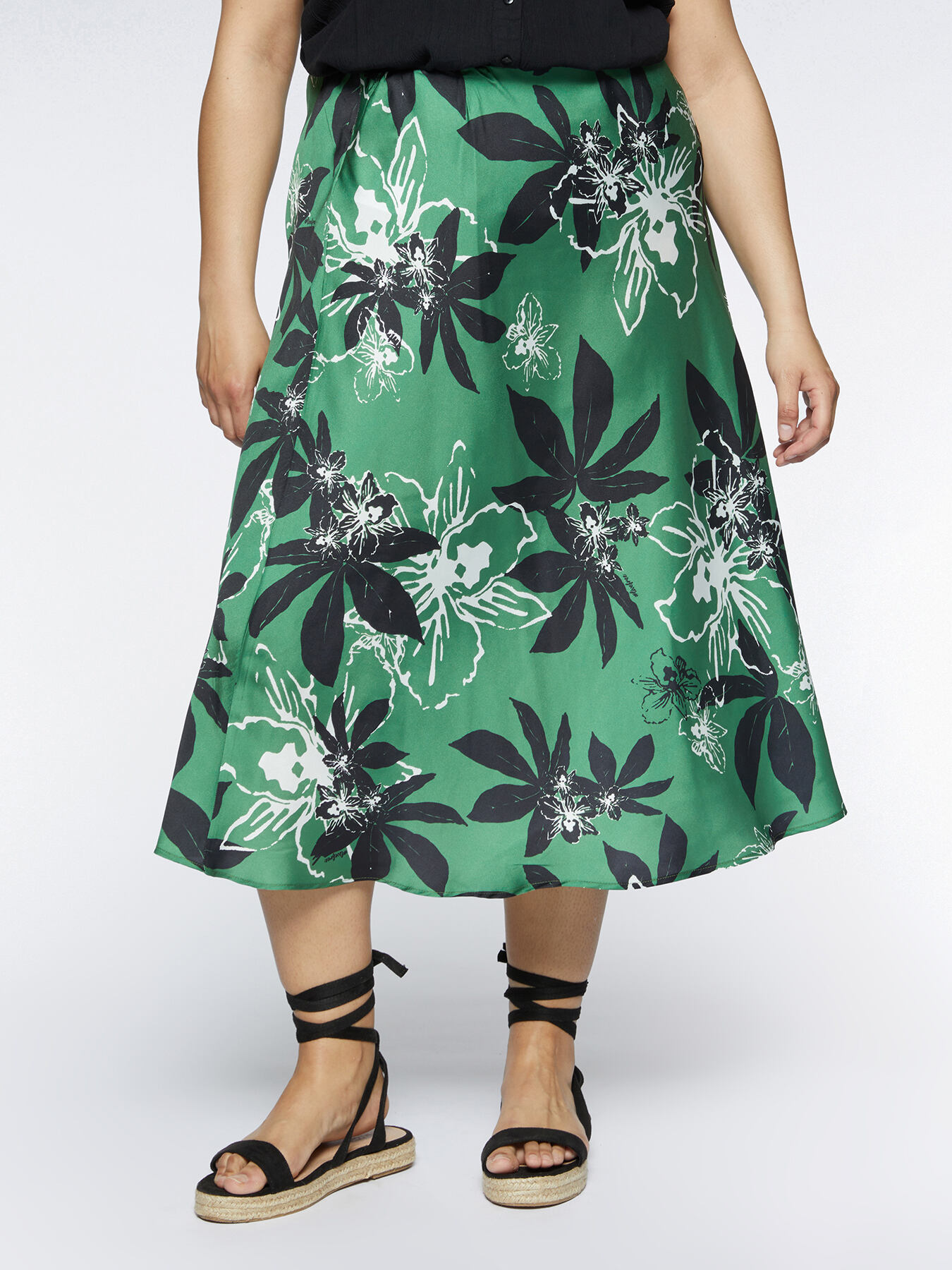 Foliage print skirt image number 0