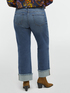 Jeans dritti straight leg con maxi risvolto image number 1