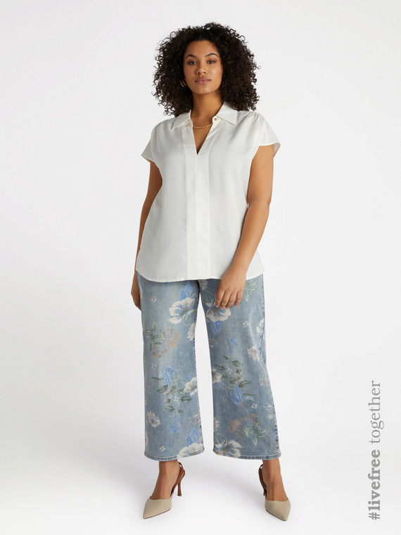 Blusa con catena con fibre in TENCEL™​