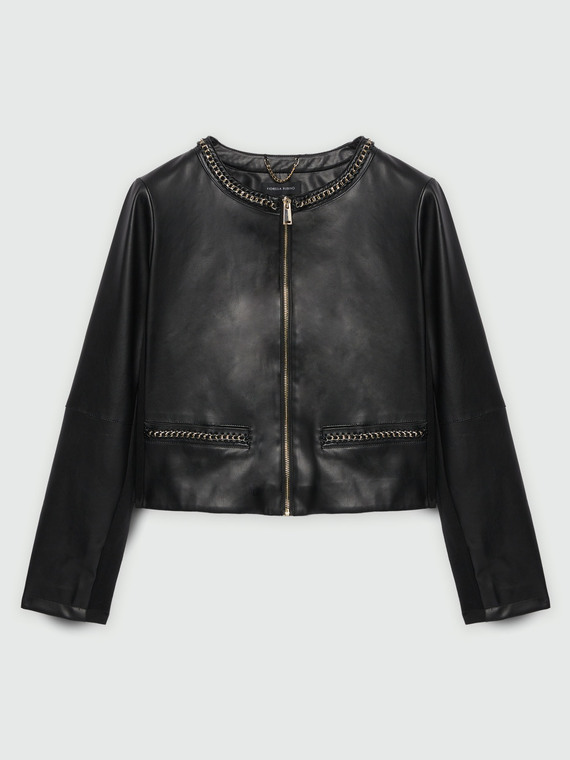 Giacca biker con catene